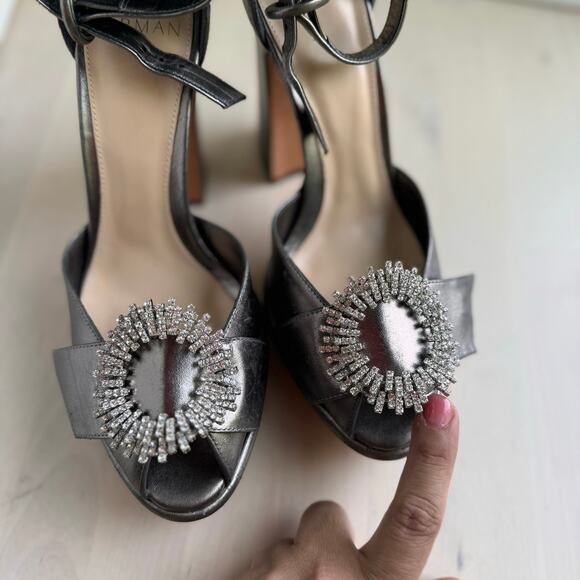 Alexandre Birman MADELINA CURVE 120 PEWTER size 36/ US 6 - Picture 8 of 14